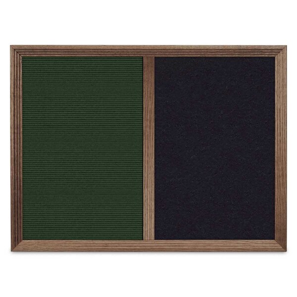 Enclosed Corkboard, 1 Door, 72"x36", 4" Fra, UV3418-BRONZE-COBACC